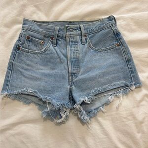 Levi's Denim Frayed Hem Women Shorts